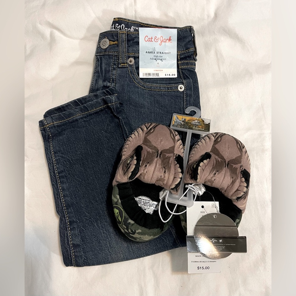 CAT & JACK Ankle Straight High Rise Denim Size 4 Target Lot Bundle
